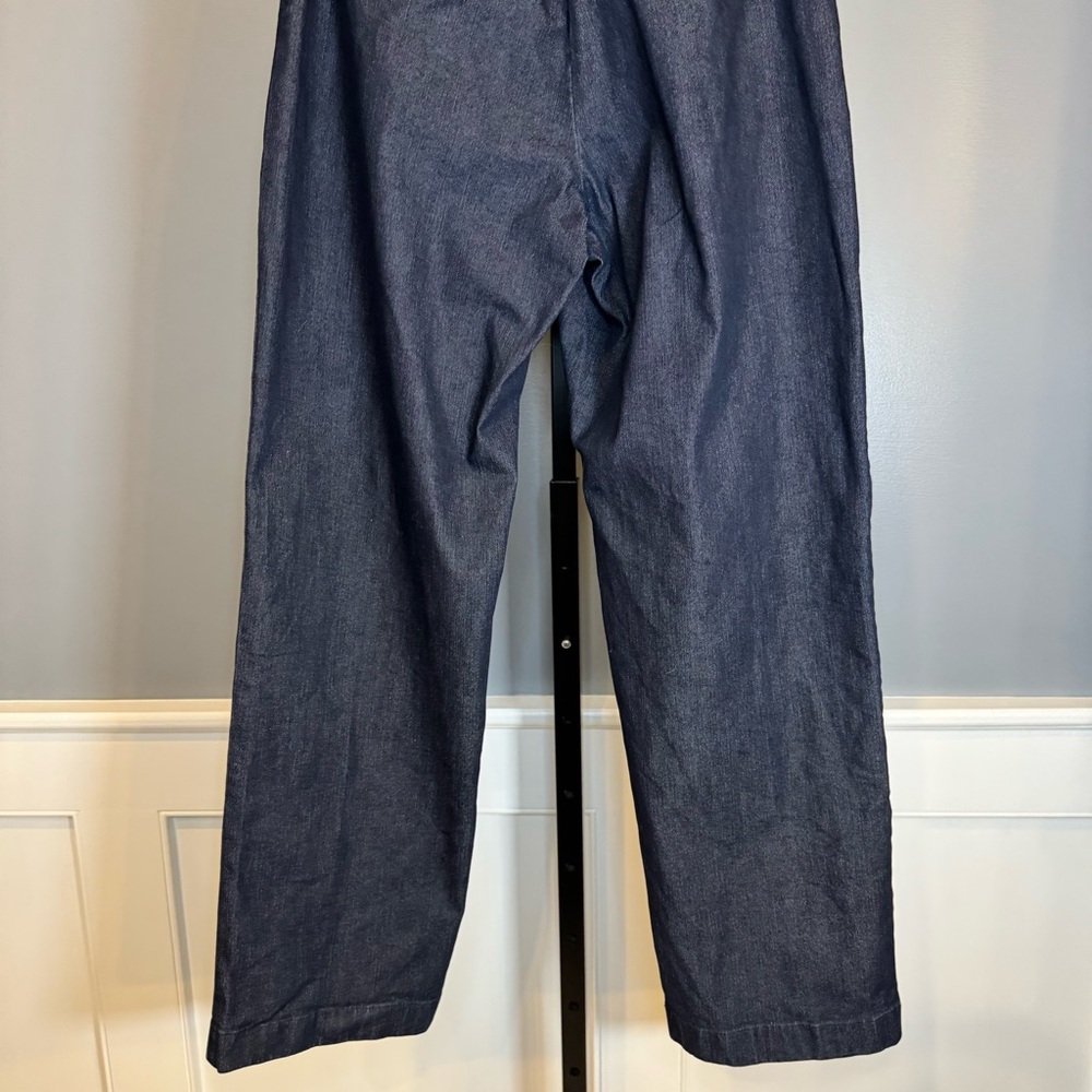 L.L.Bean Classic Fit High Rise Straight Leg Dark Wash Denim Pants 4 - Picture 8 of 12